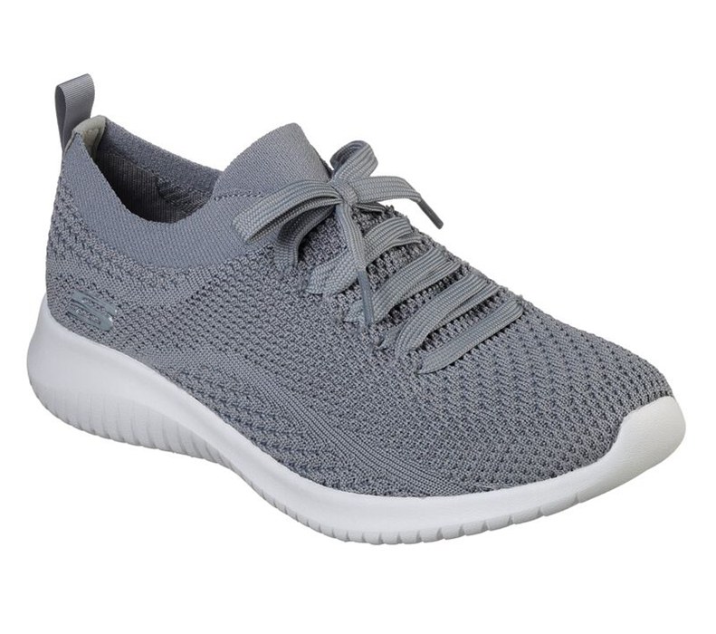 Skechers Ultra Flex - Statements - Womens Slip On Shoes Dark Grey [AU-MN3887]